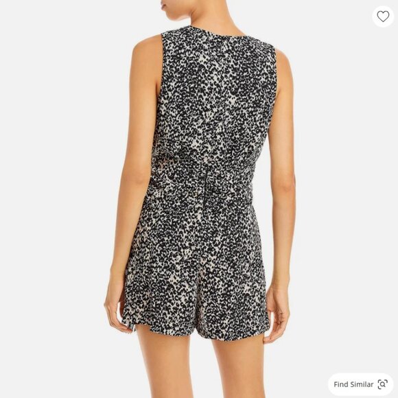 BCBGMAXAZRIA Leopard Fringed-Tie Romper – Size S – NWT - Picture 3 of 7